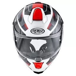 Premier Hyper 22.06 Мотошлем Hp 2 White Red Black Белый