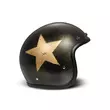Dmd Jet Retro Handmade Smile Gold Leaf Мотошлем Черный (размер: m)