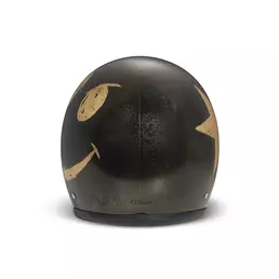 Dmd Jet Retro Handmade Smile Gold Leaf Мотошлем Черный