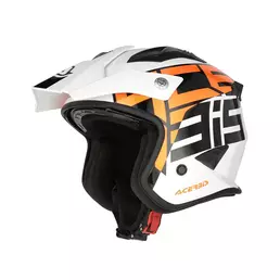 Acerbis Jet Aria 2206 Graphic Мотошлем White Orange Оранжевый