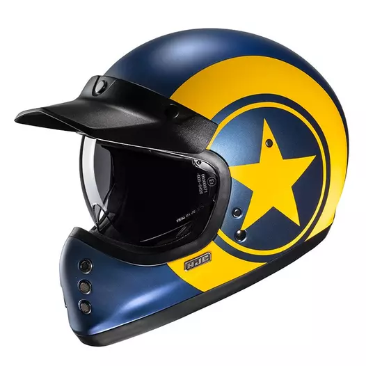 Hjc V60 Nyx Мотошлем Blue Yellow Синий (размер: xs)