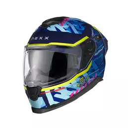 Nexx Y.100r Urbangram Мотошлем Indigo Blue Matt Синий