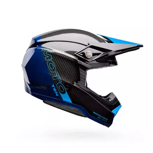 Bell Moto-10 Spherical Strike Мотошлем Blue Синий
