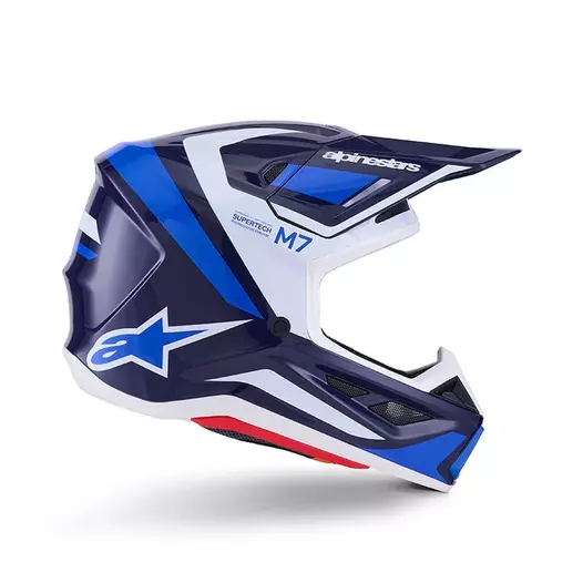 Alpinestars Sm7 Rise Мотошлем Blue White Синий