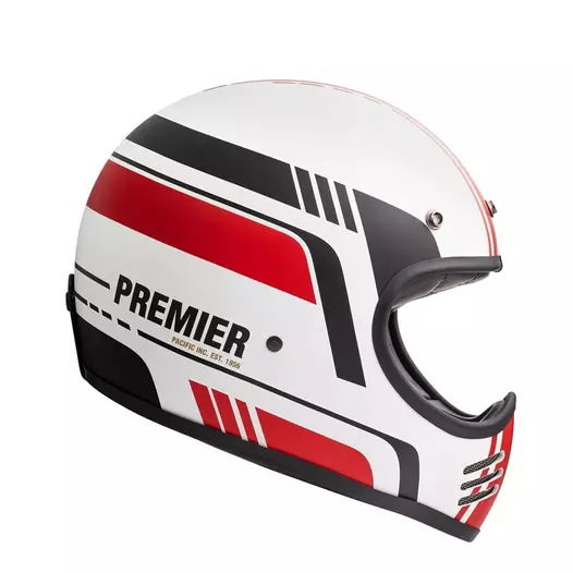 Premier Mx Bl8 Bm Мотошлем White Black Red Белый