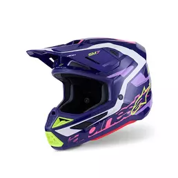 Alpinestars Sm7 2206 Deed Мотошлем Purple Pink Фиолетовый