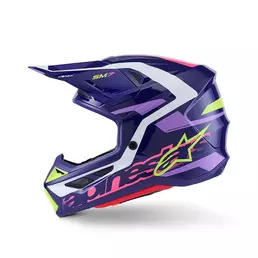 Alpinestars Sm7 2206 Deed Мотошлем Purple Pink Фиолетовый