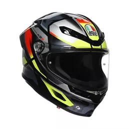 Agv K6 S E2206 Erazer Мотошлем Red Yellow Fluo Желтый