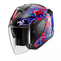 Shark Skwal Jet Pranz Мотошлем Blue Red Синий