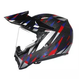Agv Ax9 E2206 Carbon Steppa Мотошлем Red Blue Красный