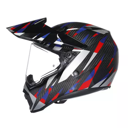 Agv Ax9 E2206 Carbon Steppa Мотошлем Red Blue Красный