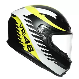 Agv K6 Rapid 46 Мотошлем Black Matt White Yellow Желтый
