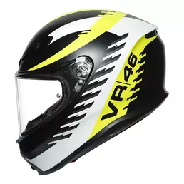 Agv K6 Rapid 46 Мотошлем Black Matt White Yellow Желтый