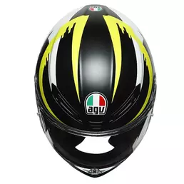 Agv K6 Rapid 46 Мотошлем Black Matt White Yellow Желтый