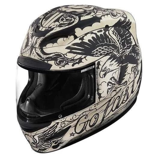 Icon Airmada Scrawl мотошлем белый