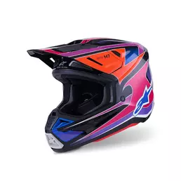 Alpinestars Sm7 Fuse Мотошлем Blue Purple Rose Фиолетовый
