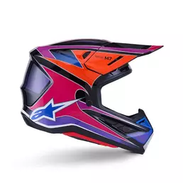 Alpinestars Sm7 Fuse Мотошлем Blue Purple Rose Фиолетовый