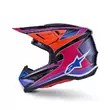 Alpinestars Sm7 Fuse Мотошлем Blue Purple Rose Фиолетовый