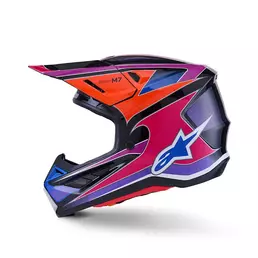 Alpinestars Sm7 Fuse Мотошлем Blue Purple Rose Фиолетовый