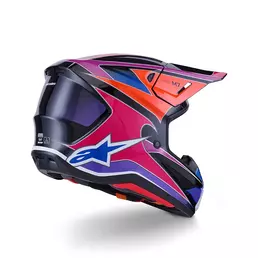 Alpinestars Sm7 Fuse Мотошлем Blue Purple Rose Фиолетовый