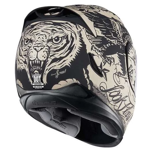 Icon Airmada Skrawl мотошлем белый
