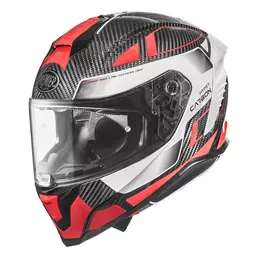 Premier Hyper Carbon 22.06 Tk 92 Мотошлем White Red Белый