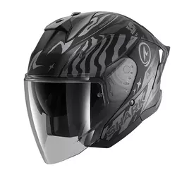 Shark Skwal Jet Cup Speed Fancy Mat Мотошлем Silver Черный