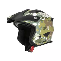 Acerbis Jet Aria 2206 Graphic Мотошлем Green Brown Зеленый (размер: xs)