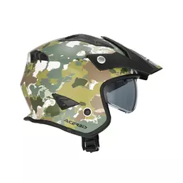 Acerbis Jet Aria 2206 Graphic Мотошлем Green Brown Зеленый