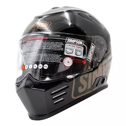 Simpson Venom 22.06 Logo St Мотошлем Black Glossy Черный