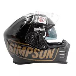 Simpson Venom 22.06 Logo St Мотошлем Black Glossy Черный
