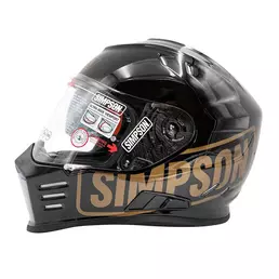 Simpson Venom 22.06 Logo St Мотошлем Black Glossy Черный
