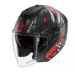 Shark Rs Jet Carbon Shaytan Mat Мотошлем Red Красный