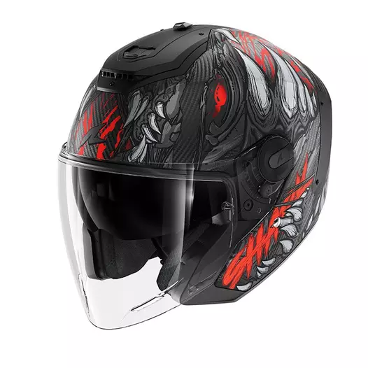 Shark Rs Jet Carbon Shaytan Mat Мотошлем Red Красный (размер: xs)