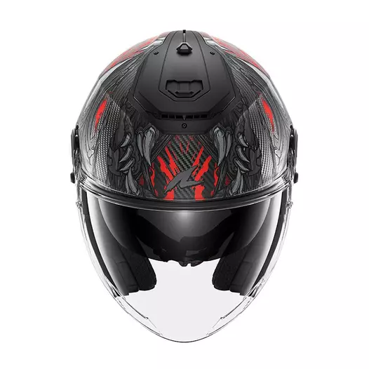 Shark Rs Jet Carbon Shaytan Mat Мотошлем Red Красный