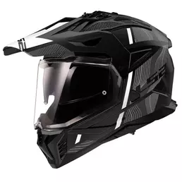 Ls2 Mx702 Pioneer 2 Hill Мотошлем Black Matt White Черный