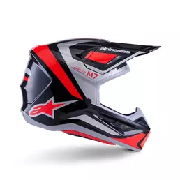 Alpinestars Sm7 Rise Мотошлем Black Silver Red Красный