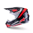Alpinestars Sm7 Rise Мотошлем Black Silver Red Красный