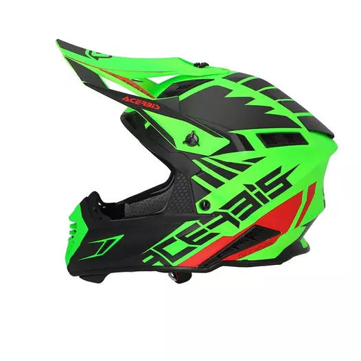 Acerbis X-track 2206 Мотошлем Green Fluo Black Зеленый