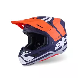 Alpinestars Sm7 2206 Core Мотошлем Orange White Matt Оранжевый (размер: xs)