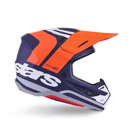Alpinestars Sm7 2206 Core Мотошлем Orange White Matt Оранжевый