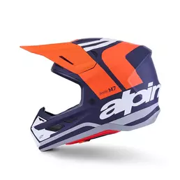 Alpinestars Sm7 2206 Core Мотошлем Orange White Matt Оранжевый