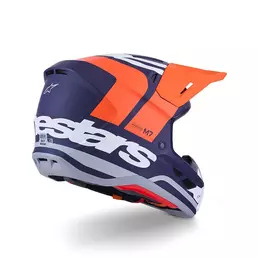 Alpinestars Sm7 2206 Core Мотошлем Orange White Matt Оранжевый