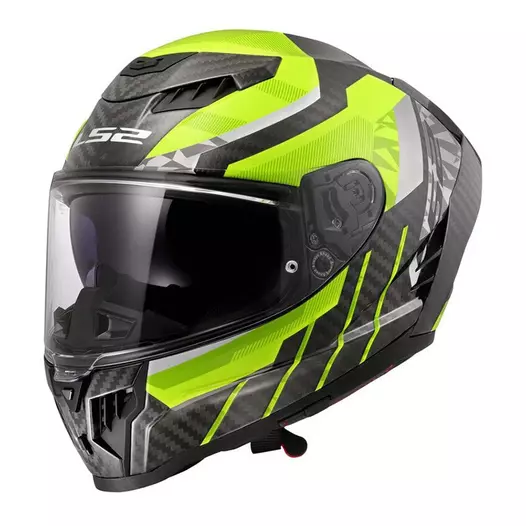 Ls2 Ff807 Dragon Carbon Trax Мотошлем Yellow Желтый (размер: 2xs)