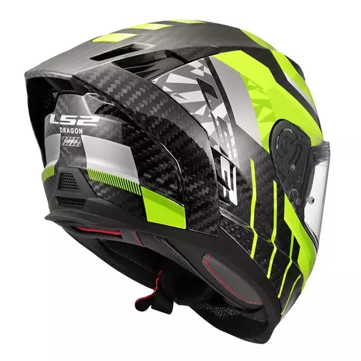Ls2 Ff807 Dragon Carbon Trax Мотошлем Yellow Желтый