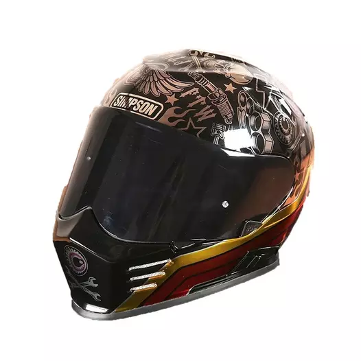 Simpson Venom 22.06 Tattoo Мотошлем Черный (размер: s)