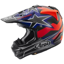 Arai Mx-v Evo Stars And Stripes Dark Мотошлем Красный