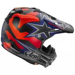Arai Mx-v Evo Stars And Stripes Dark Мотошлем Красный