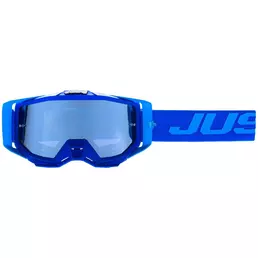 Just1 Iris 2.0 Cross Enduro Motorcycle Mask маска Blue Logo Blue Mirror Lens