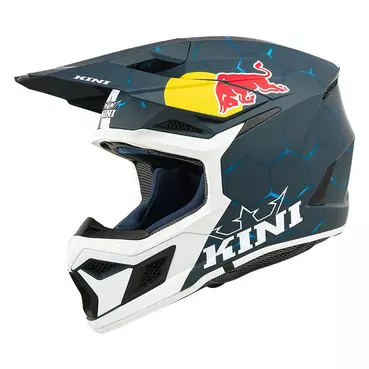 Kini Red Bull Mx3 1.0 Мотошлем Blue White Синий